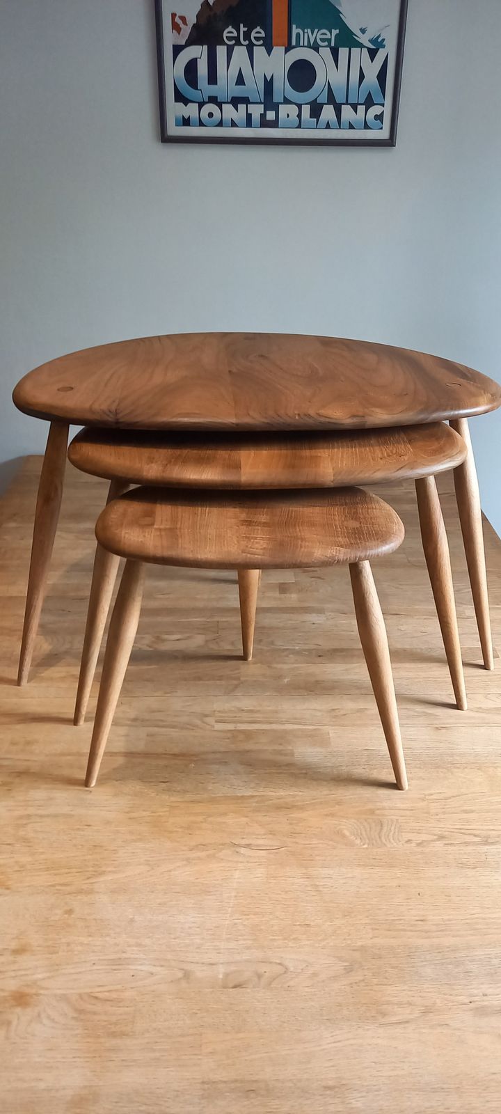 Now Sold** Vintage Ercol Pebble Nesting Tables photo for sale