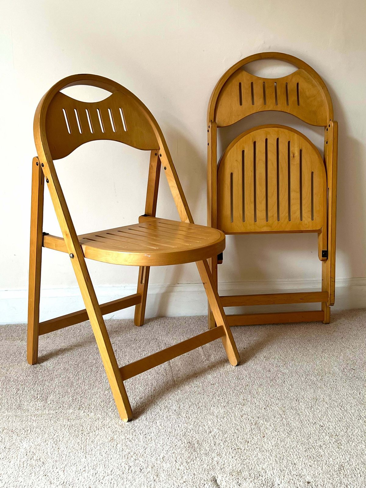 Mid Century Pair Of Folding Chairs By Otk photo Furniture
