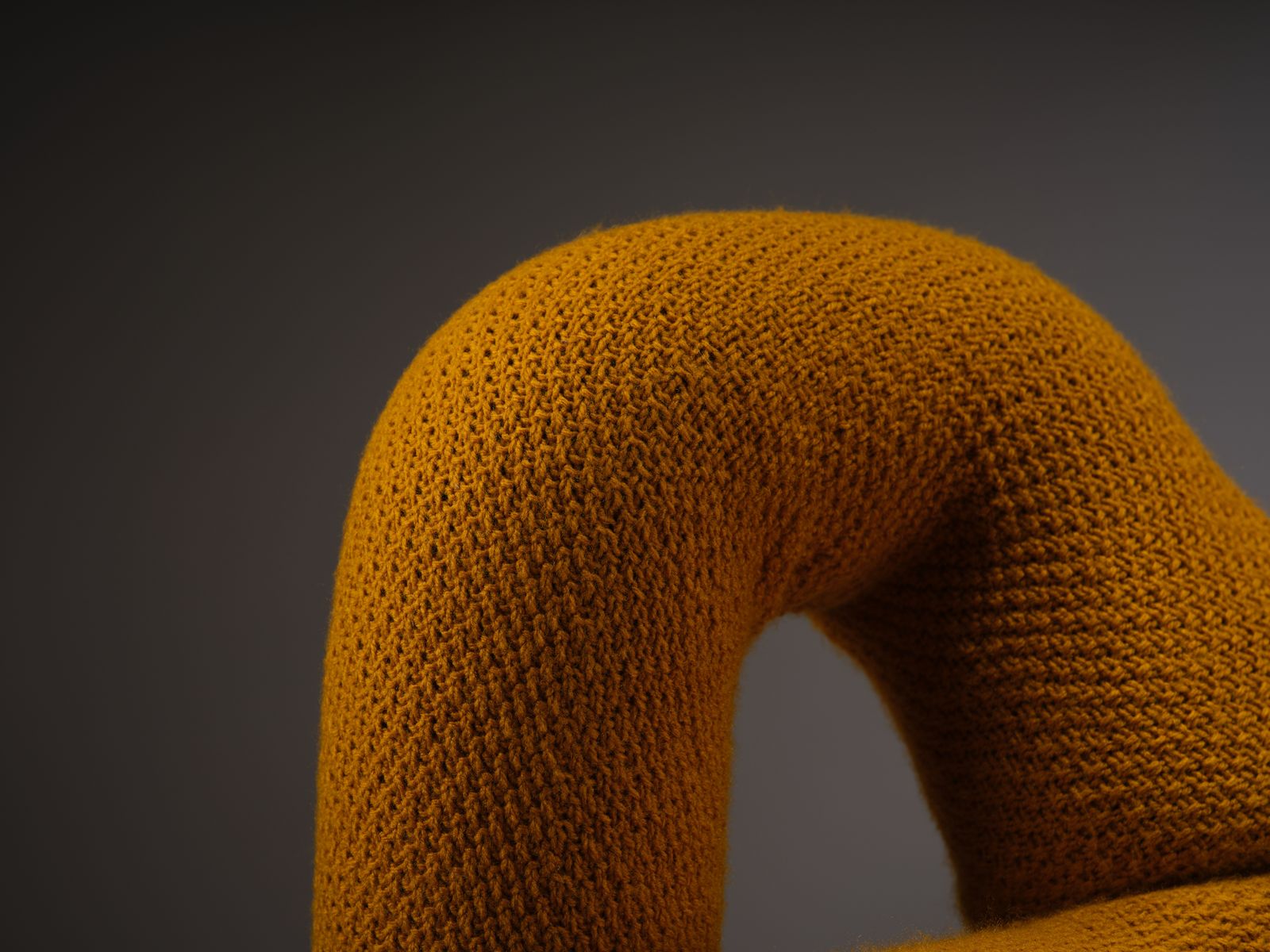 Furniture Mod Ekstrem Armchair Designed By Terje Ekstrom For Stokke Varier In Saffron Knit, Norway Circa 1980’s photo