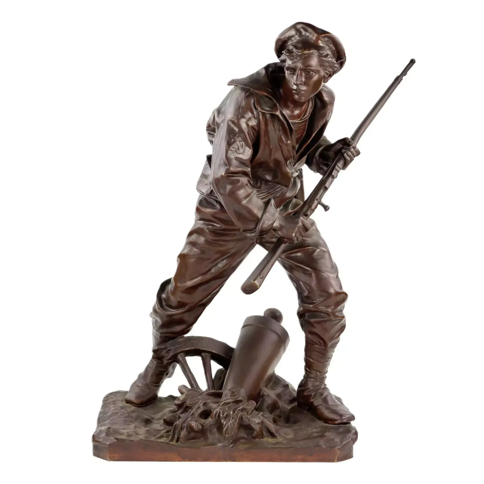 Onisme Aristide Croisy. Bronze Figure Of A Brave, Military Sailor. photo 4720.0