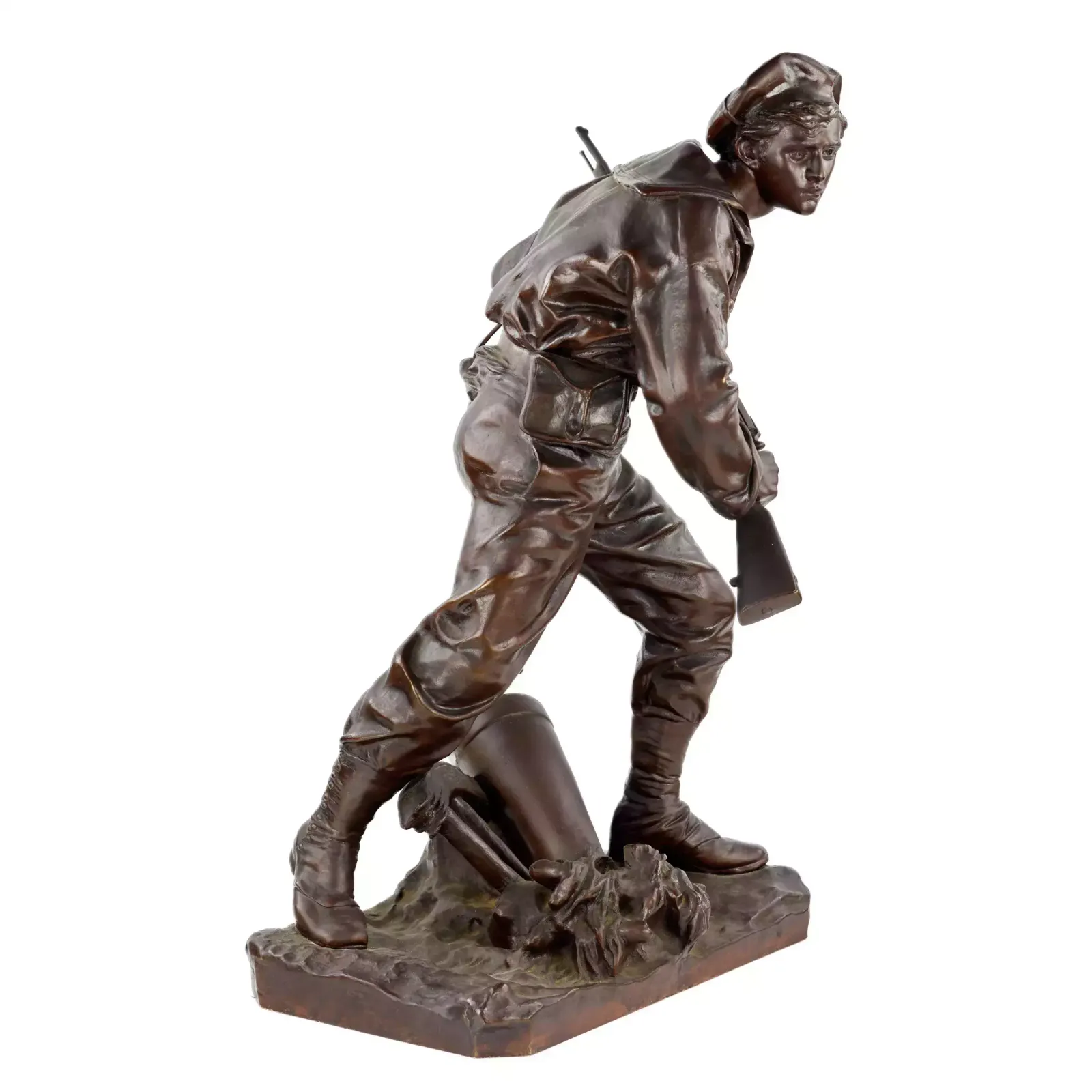 Onisme Aristide Croisy. Bronze Figure Of A Brave, Military Sailor. photo vinterior
