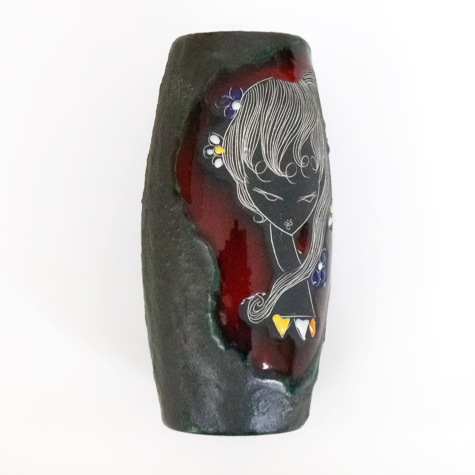 1960s Stylised Girl Vase Handmade At Libertas Pottery Studio In The Republic Of San Marino photo Home Decor