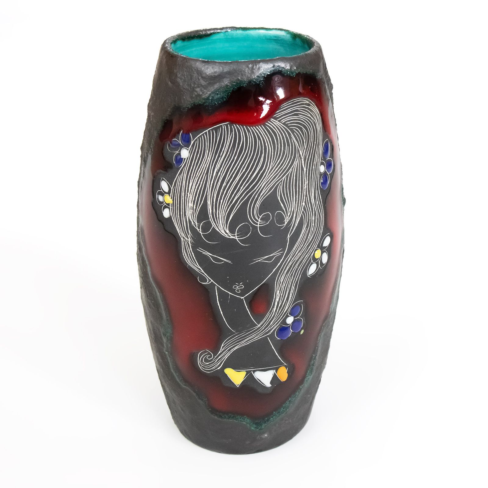 photo furniture 1960s Stylised Girl Vase Handmade At Libertas Pottery Studio In The Republic Of San Marino