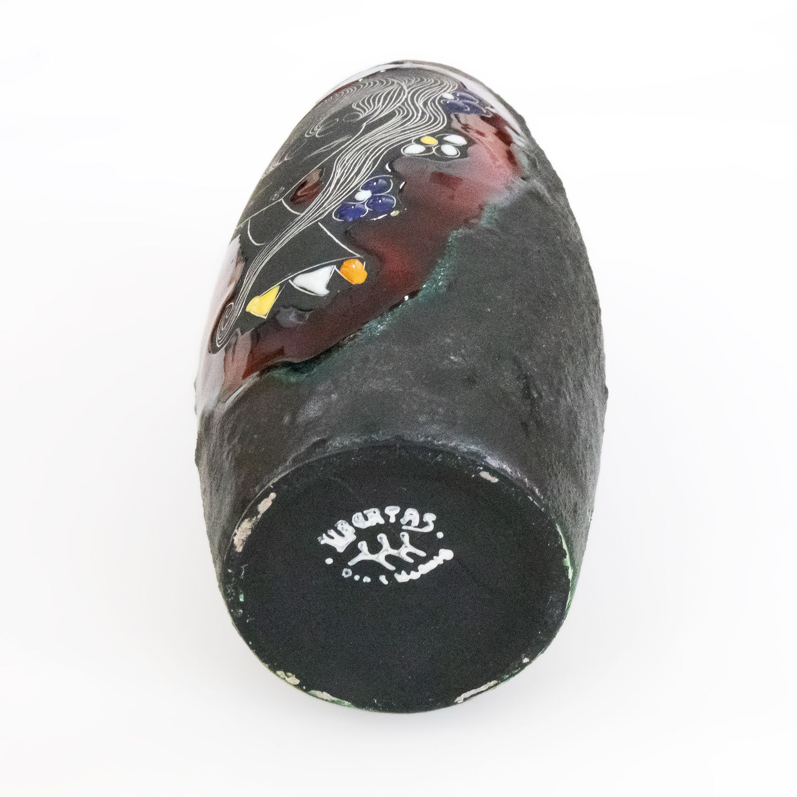 photo for sale 1960s Stylised Girl Vase Handmade At Libertas Pottery Studio In The Republic Of San Marino