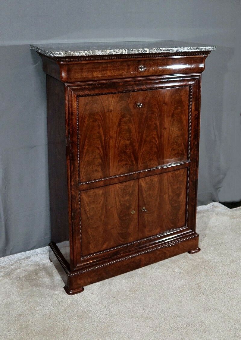 Small Mahogany Veneer Secretary, Restoration Period – Early 19th Century photo for sale