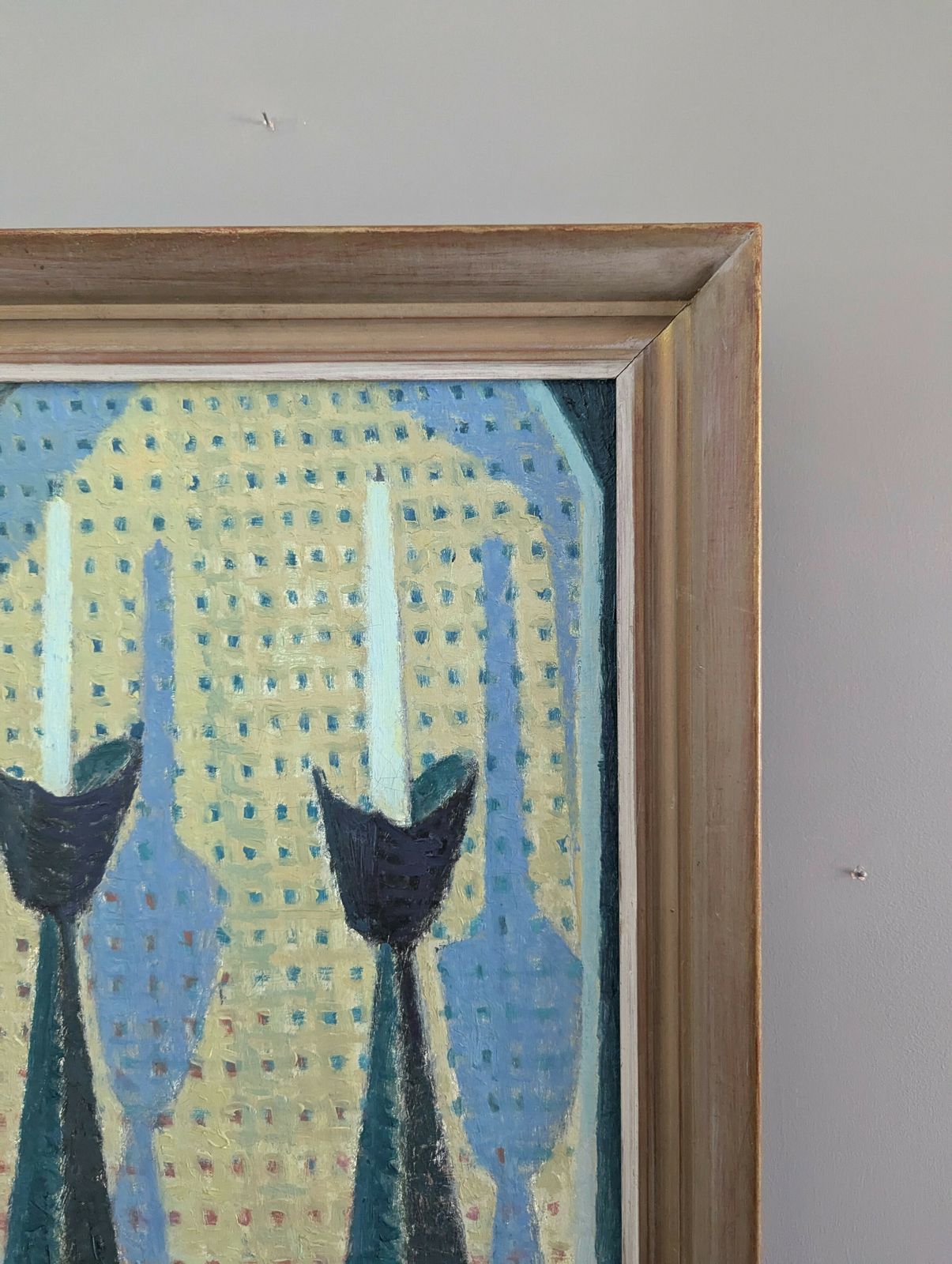Candlesticks, Mid 20th Century  Oil Painting photo vinterior