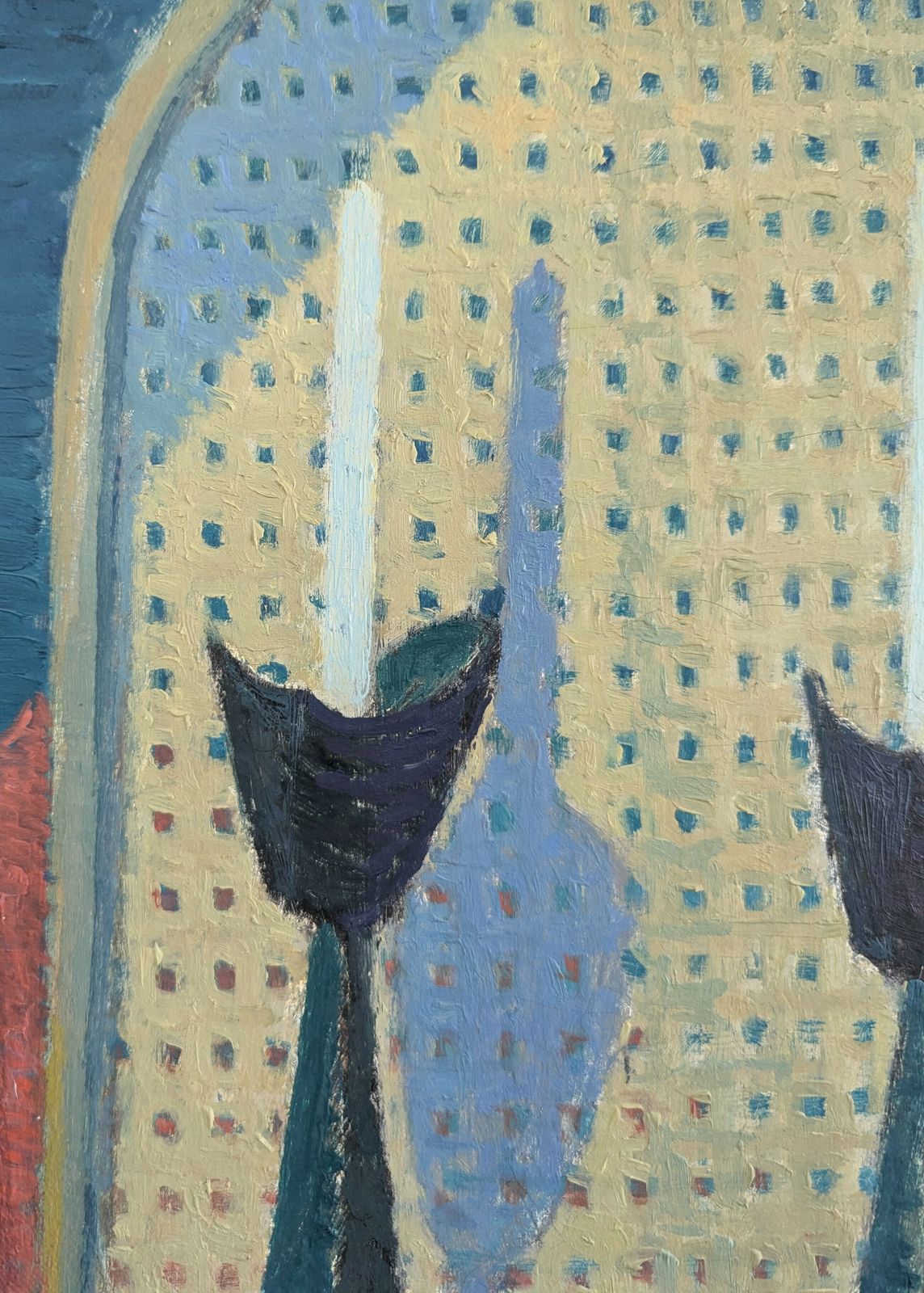 photo for sale Candlesticks, Mid 20th Century  Oil Painting