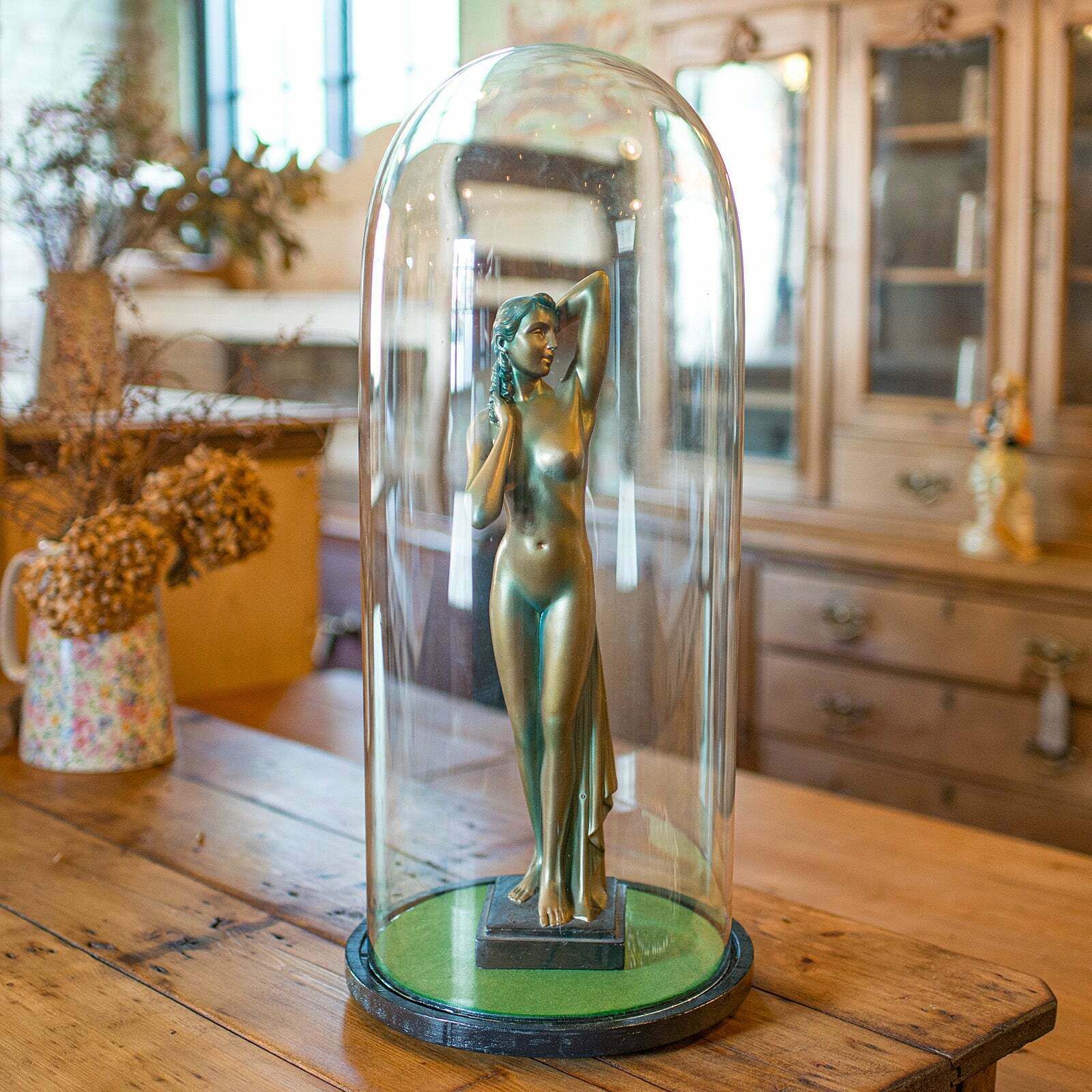 Tall Antique Taxidermy Specimen Showcase, English, Collector's Dome, Edwardian photo furniture