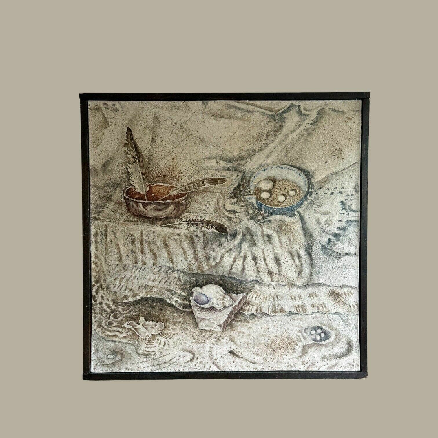 photo for sale John Danvers, Ebb And Flow, 1989. Still Life, Oil On Paper On Canvas