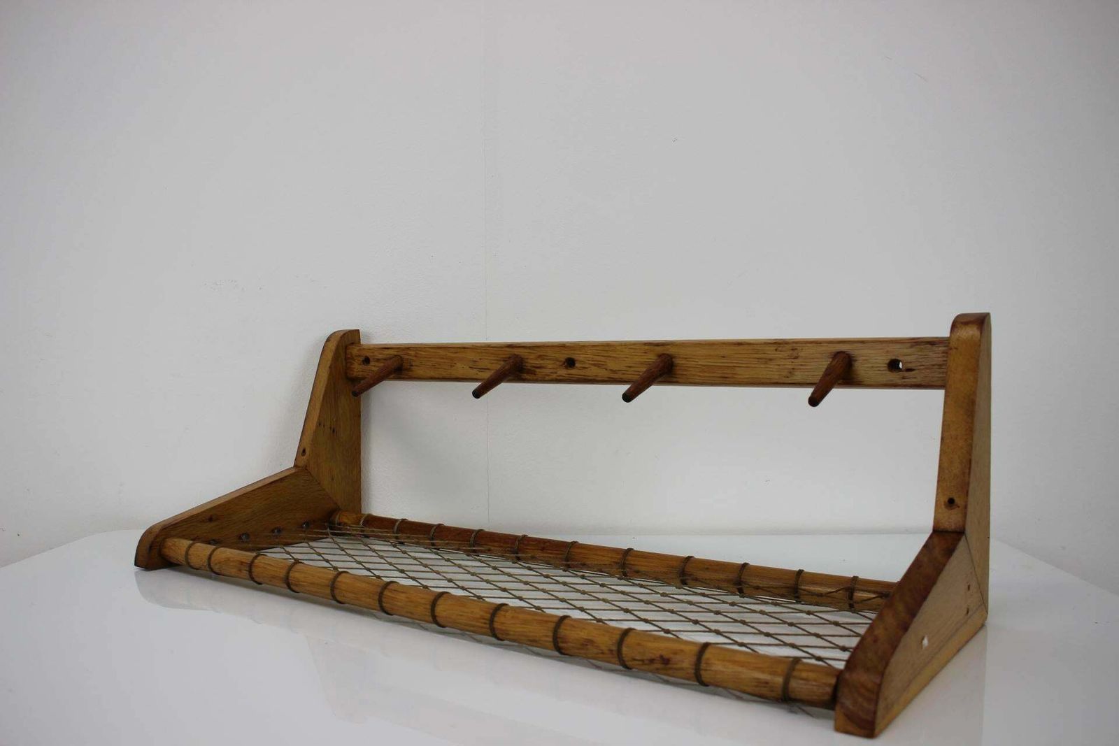 Midcentury Wooden Wall Coat Rack By Uluv   Czechoslovakia, 1960s photo Furniture