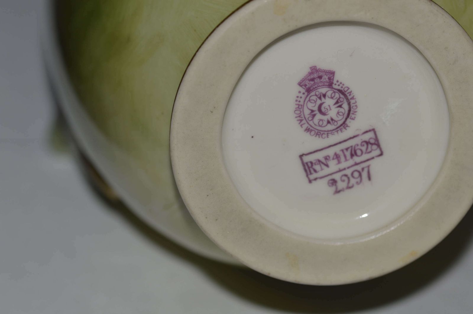 Home Decor Pair Royal Worcester 2 Handled Vases George Cole 1903/ 1906 photo