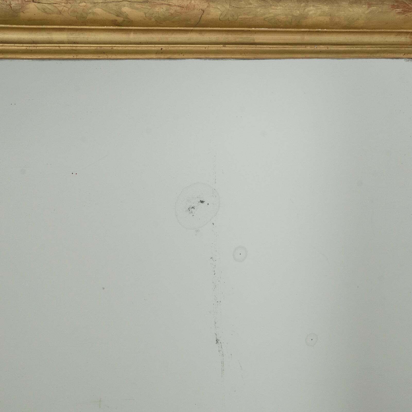 19th Century Antique French Louis Philippe Mirror With Flower Etchings photo Home Decor