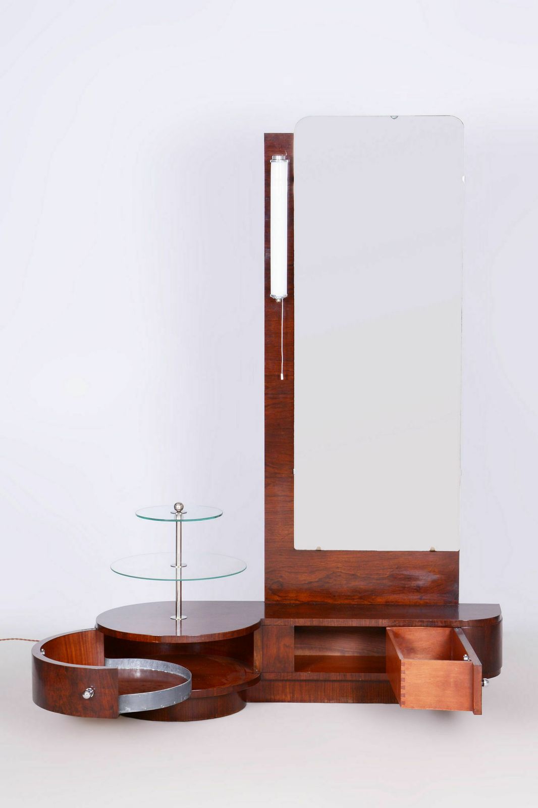 photo buy Restored Art Deco Dressing Mirror, By Halabala, Up Zavody, Walnut, Czech, 1920s