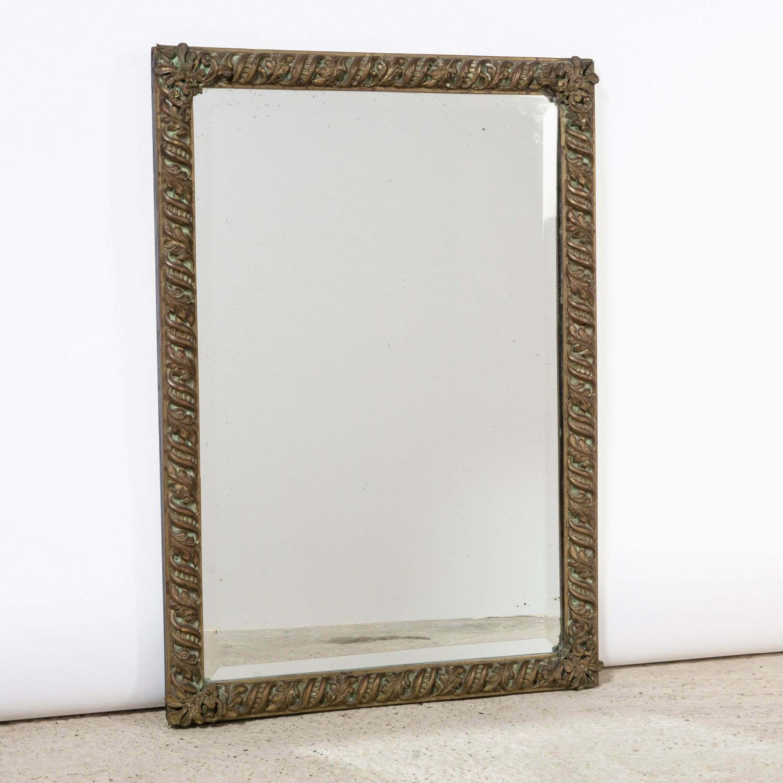 Rechthoekige Spiegel In Arts & Crafts Stijl Met Koperen Lijst, Jaren 1910 photo furniture