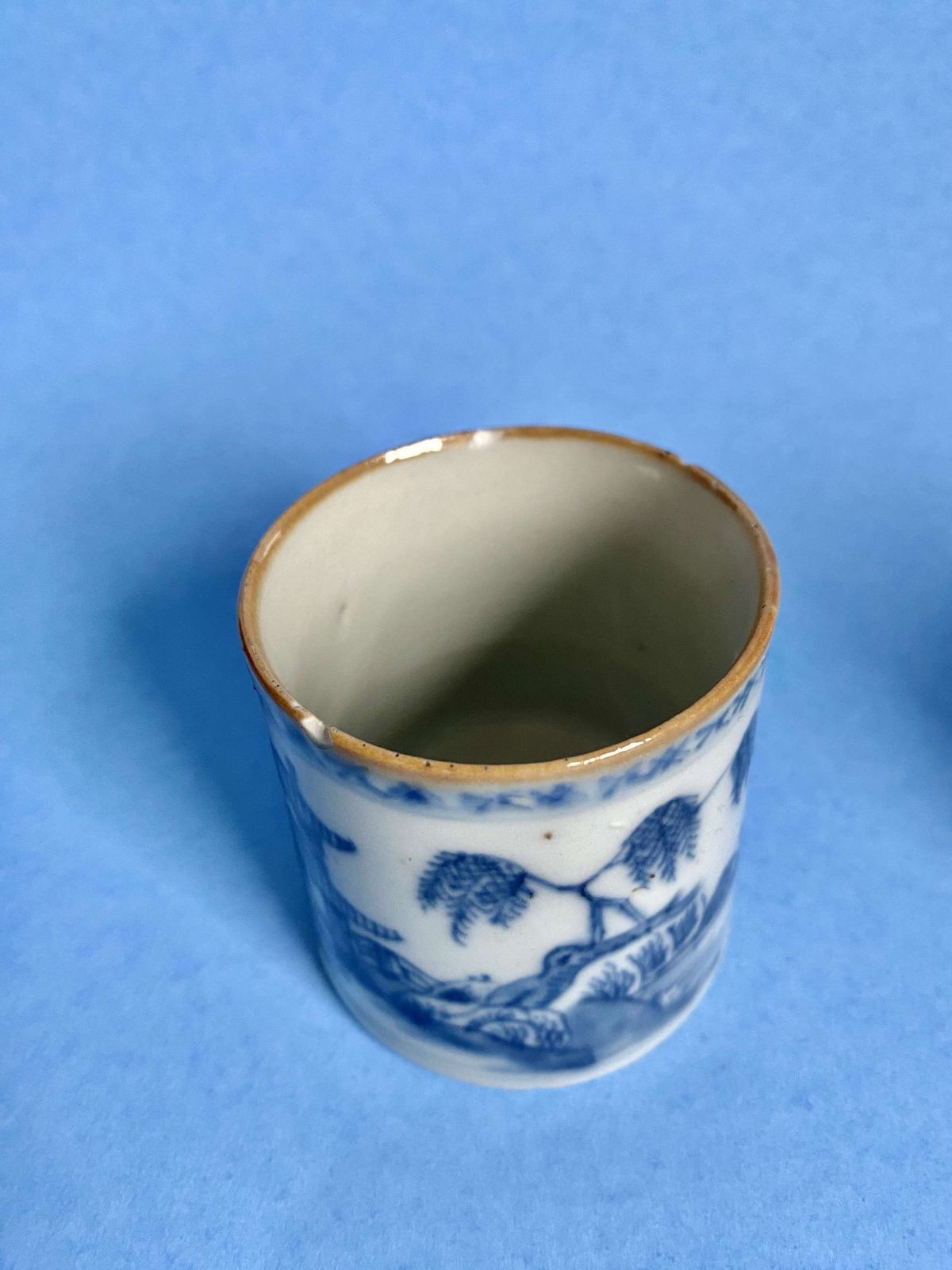 photo for sale A Pair Of 18th Century Chinese Blue And White Porcelain Mugs