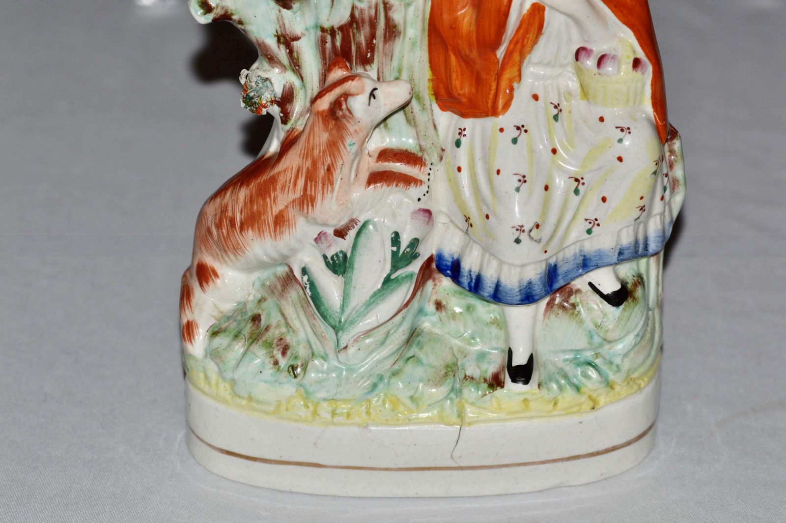 A Large Victorian Staffordshire Spill Vase   Little Red Riding Hood photo furniture