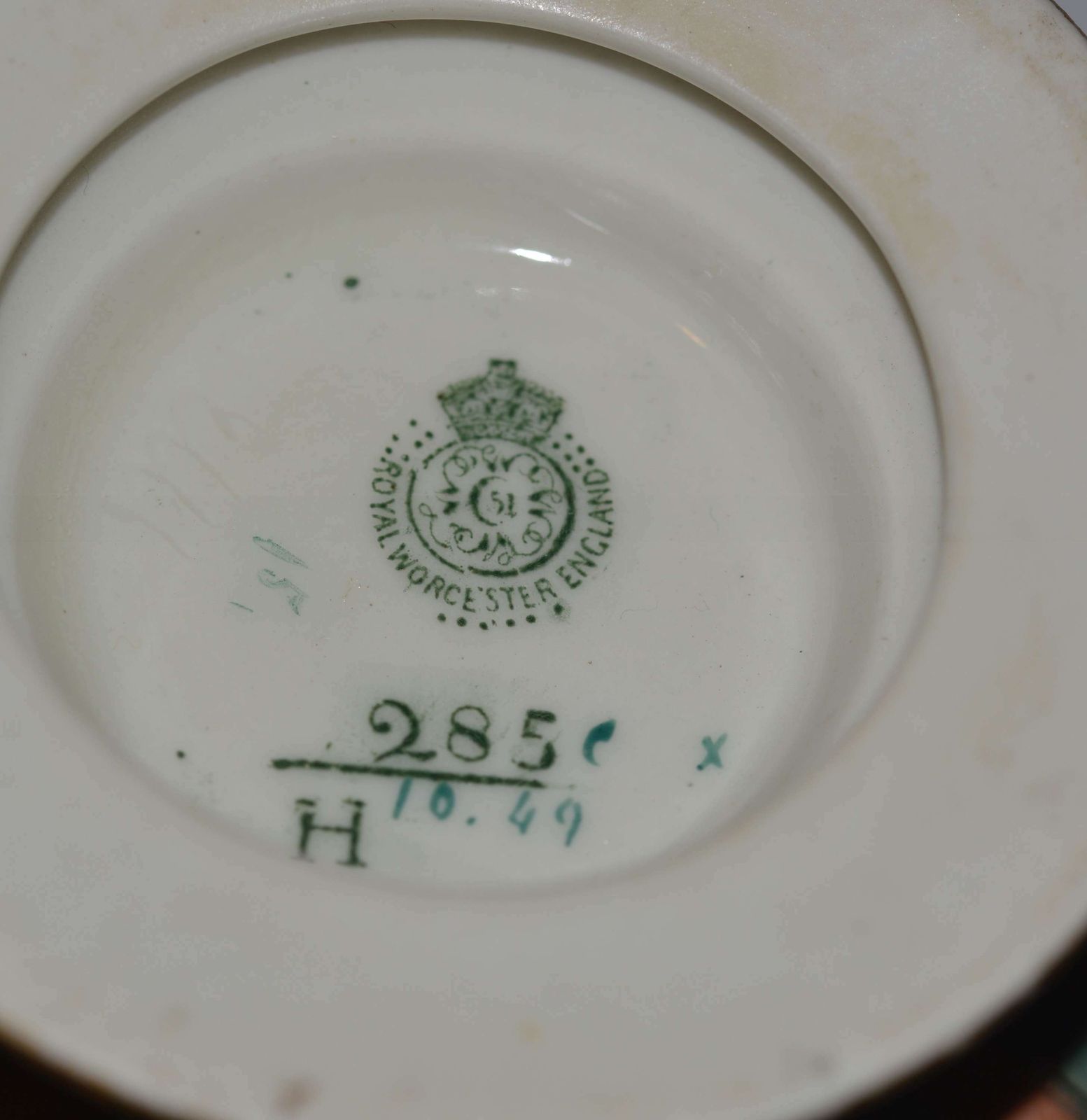 1909 Royal Worcester Hadley Porcelain Vase   Pink And Yellow Flowers photo 200.0
