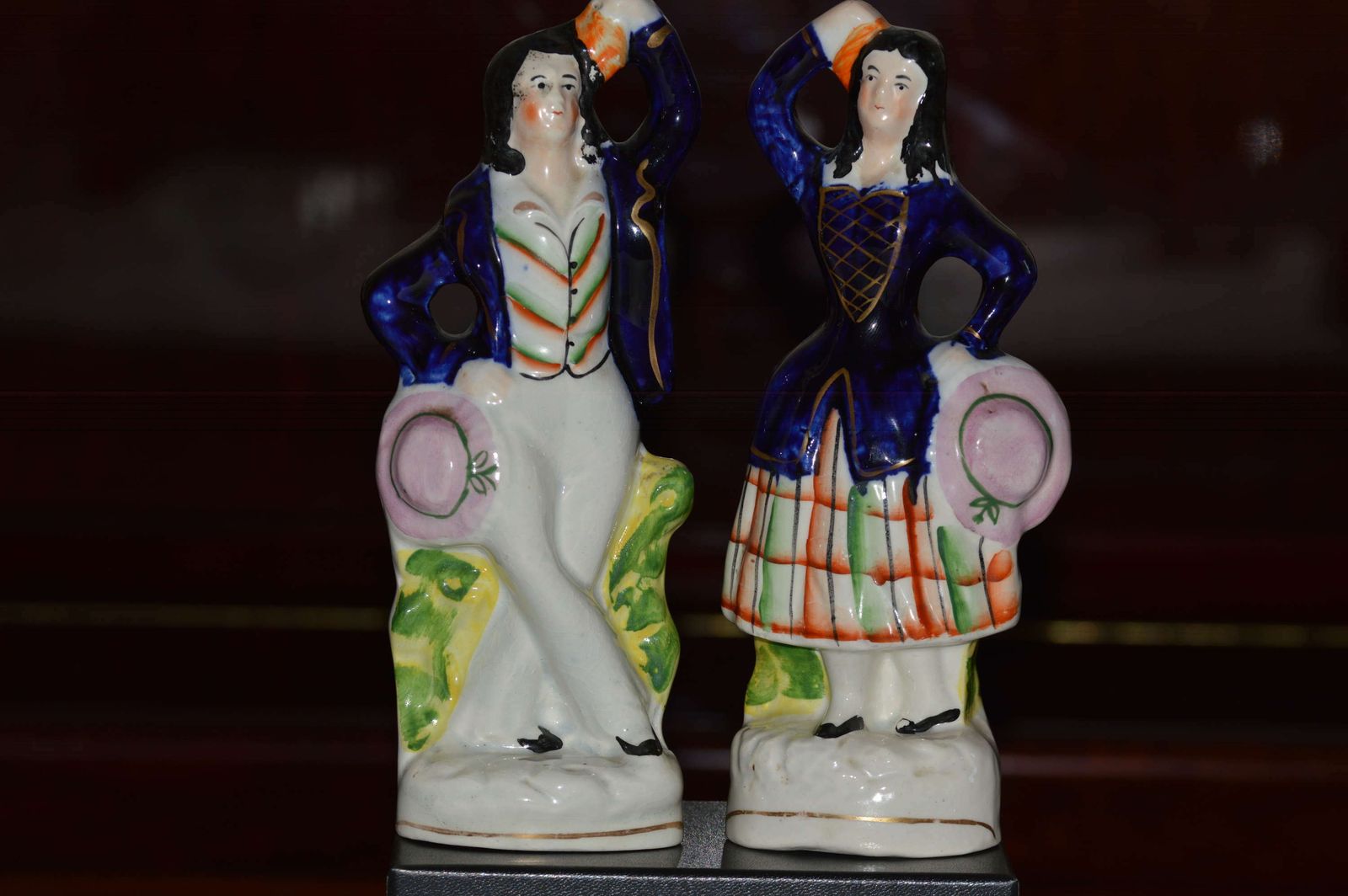 An Attractive Pair Of Staffordshire Figures Of Village Dancers   C1860 photo Home Decor