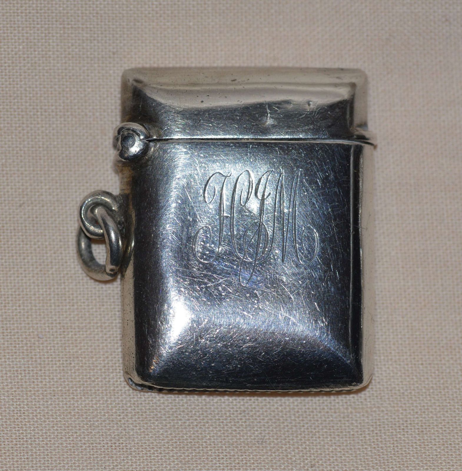 1903 Edwardian Birmingham Silver Vesta Case