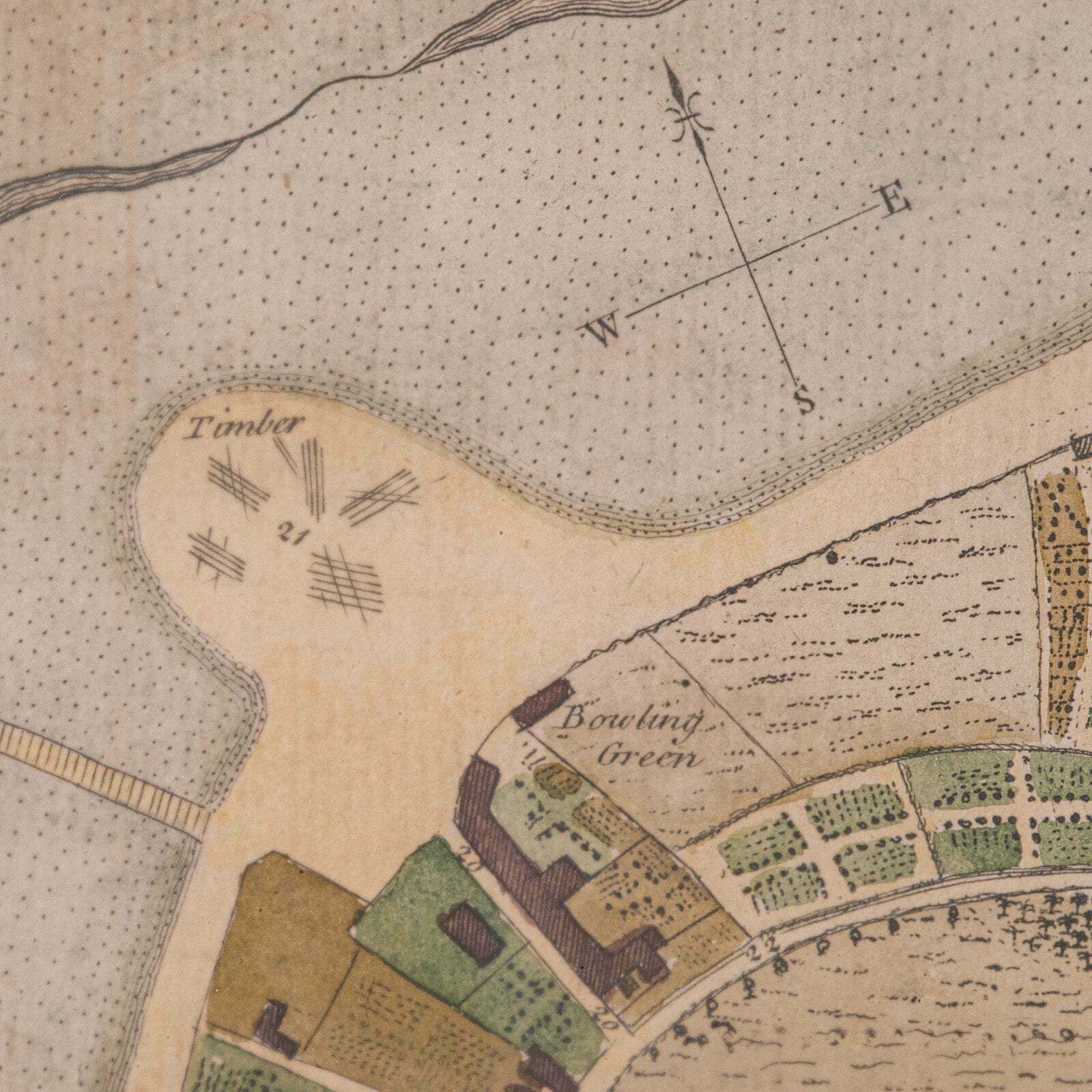 photo furniture Antique Town Plan Map, Poole, English, Framed Cartography, Georgian, Circa 1780