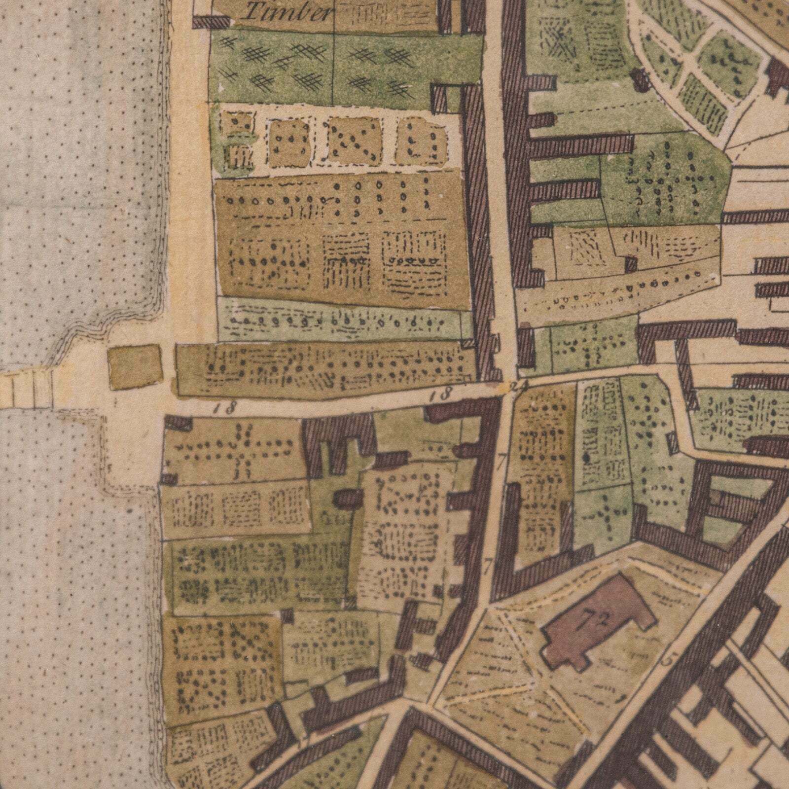 photo for sale Antique Town Plan Map, Poole, English, Framed Cartography, Georgian, Circa 1780