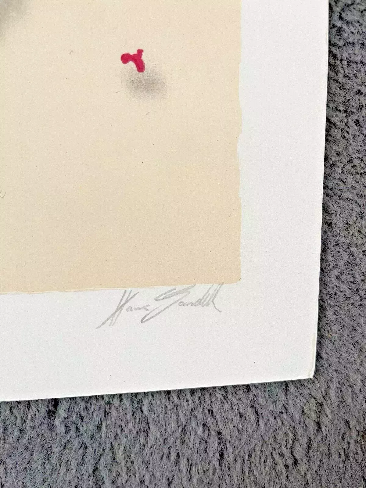 photo vintage Unframed Vintage Swedish Signed Hans Sandell Limited Edition Abstract Lithograph Print