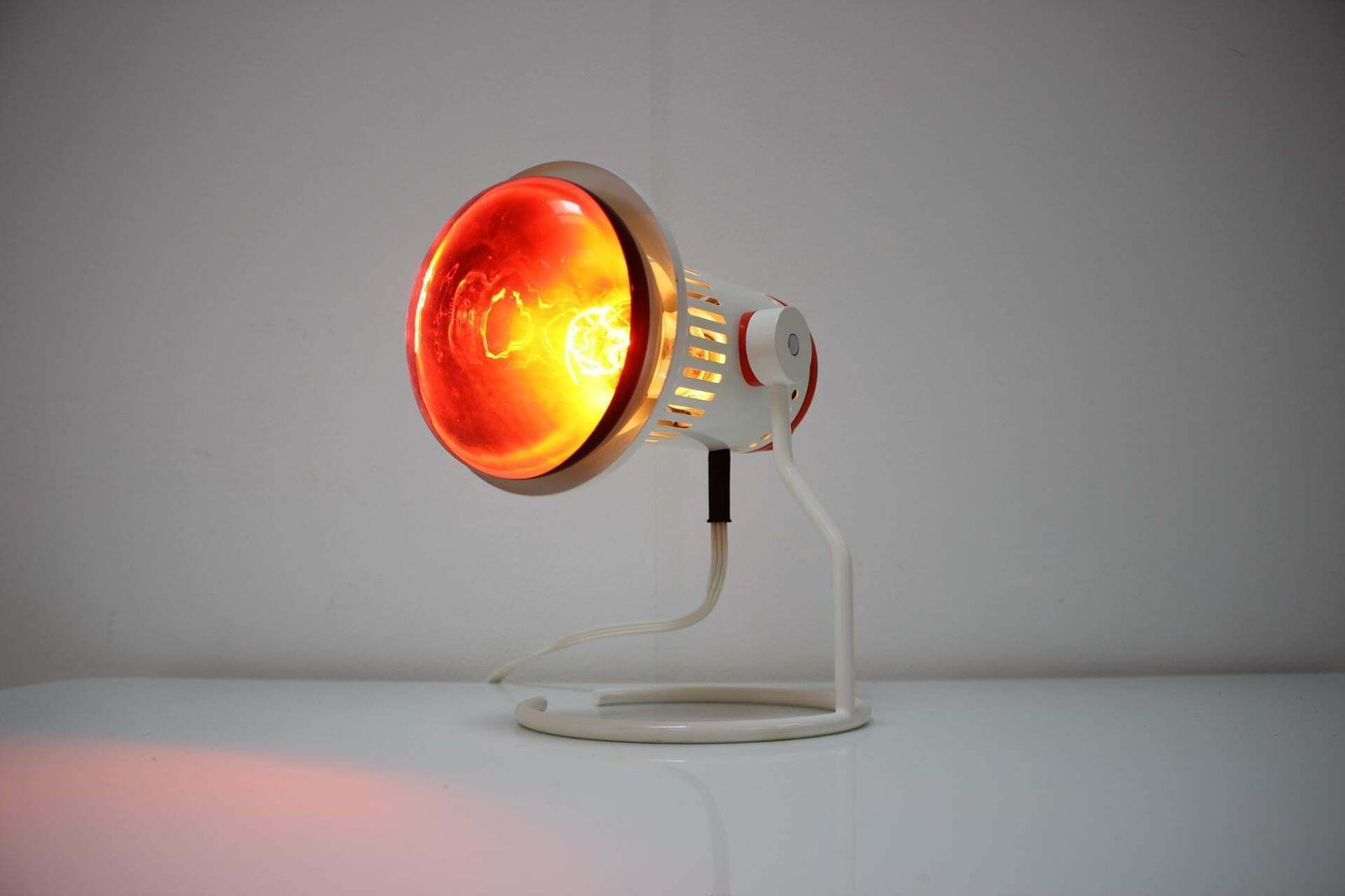 Mid Century Infra Red Table Lamp, Chirana 1980's, Czechoslovakia photo furniture