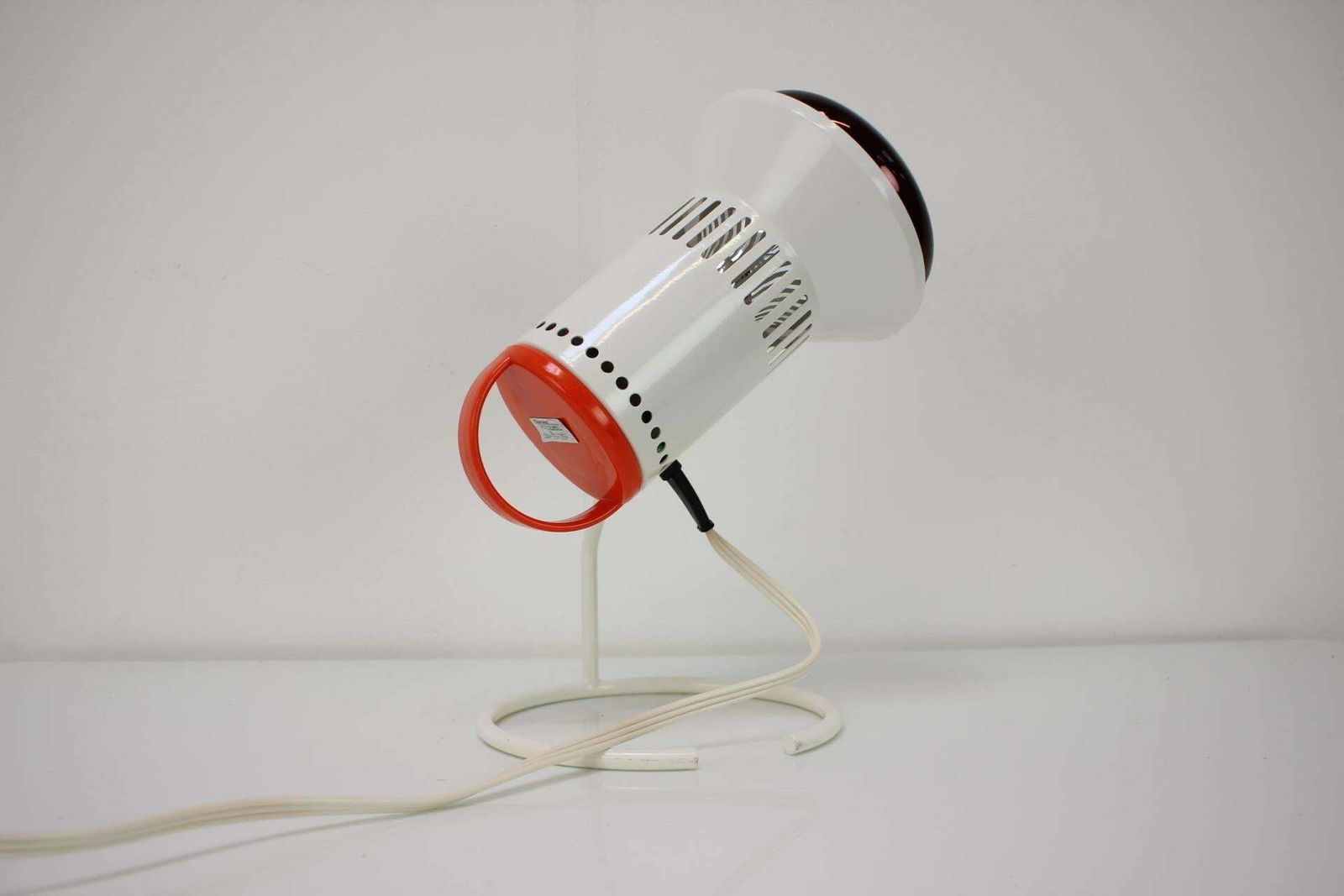Mid Century Infra Red Table Lamp, Chirana 1980's, Czechoslovakia photo vintage
