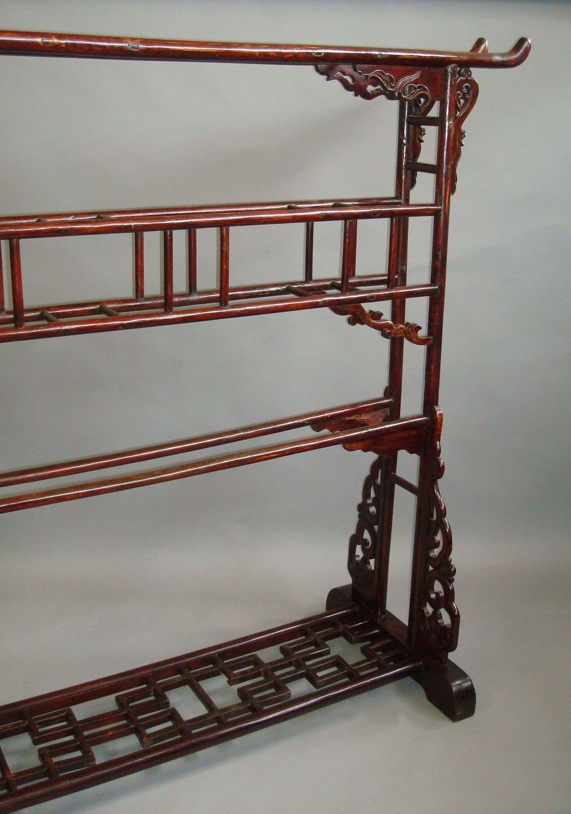 Very Rare C19th Chinese Large Lacquered Robe Stand/Clothes Horse photo for sale