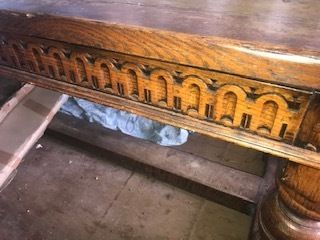Antique Dining Table Solid Oak Hand Crafted In Wales photo for sale