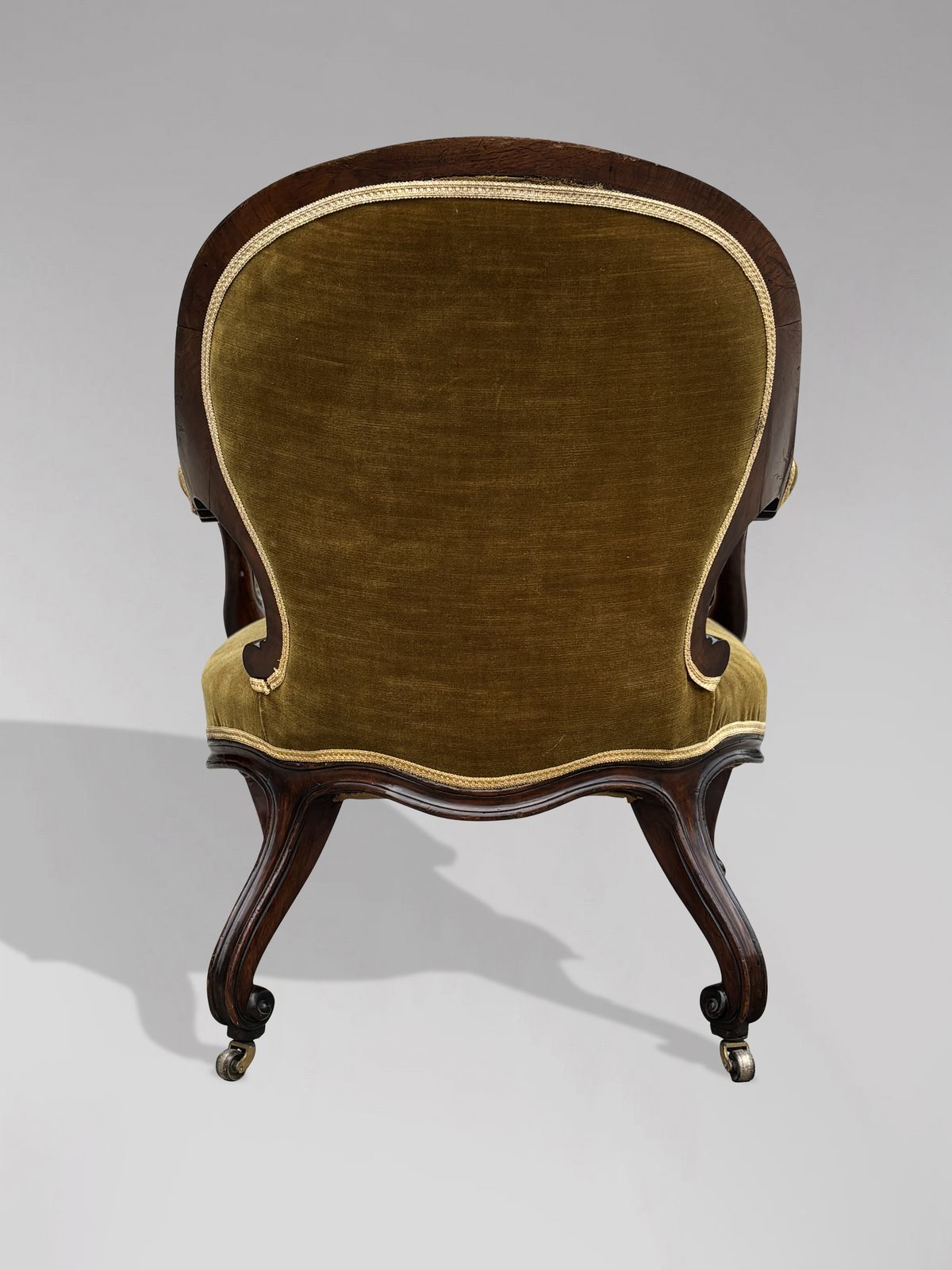 Mid 19th Century Victorian Period Carved Mahogany Armchair photo vintage