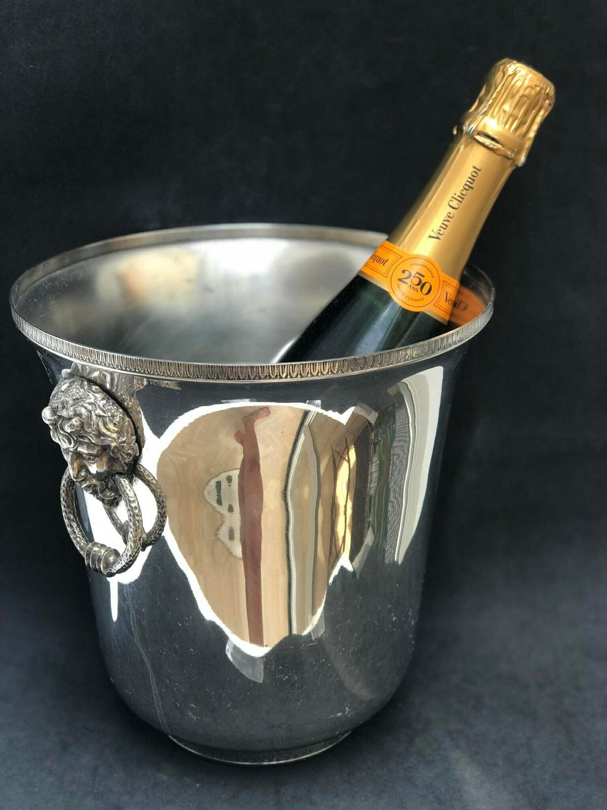 Champagne Bucket Silver Plated Handles Bacchus Demons Decor Bar Cart Christmas Table Wine Chiller Cooler Gift For Wedding Gift Man Cave photo Home Decor