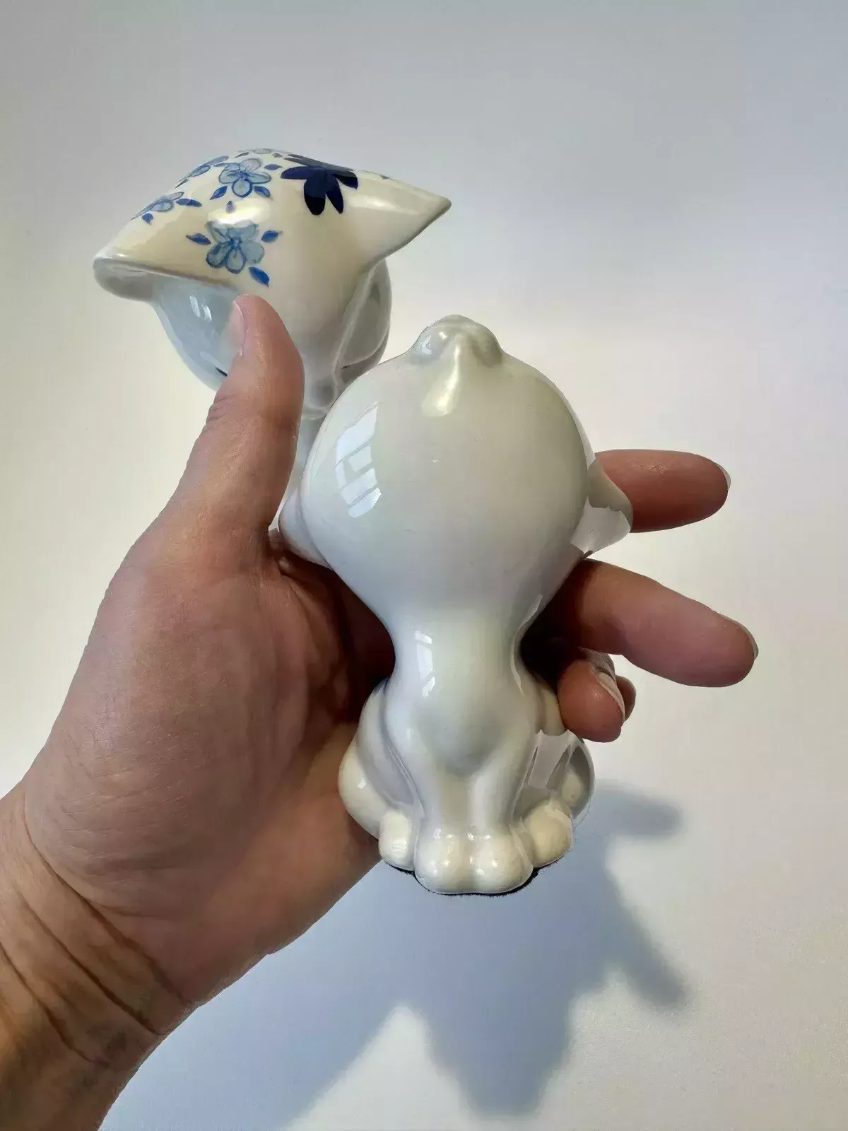 photo furniture Mid Century Mcnees Cat And Kitten Figurines Hand Painted By Sandra Palmer