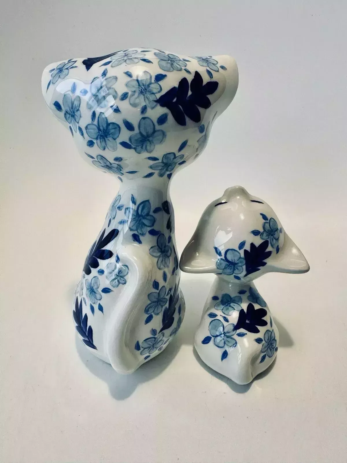 photo buy Mid Century Mcnees Cat And Kitten Figurines Hand Painted By Sandra Palmer