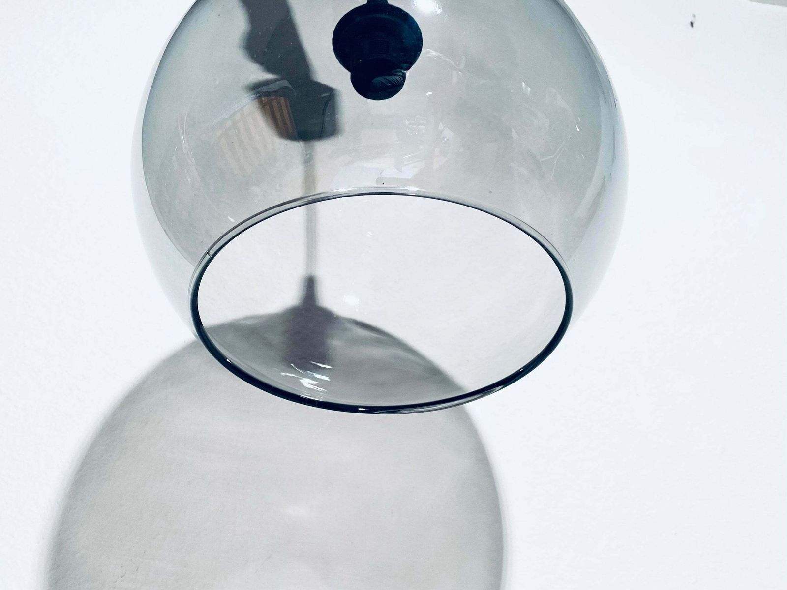 Vintage Glass Bulb Hanging Lamp / Timeless 1970s/1980s Design photo vintage
