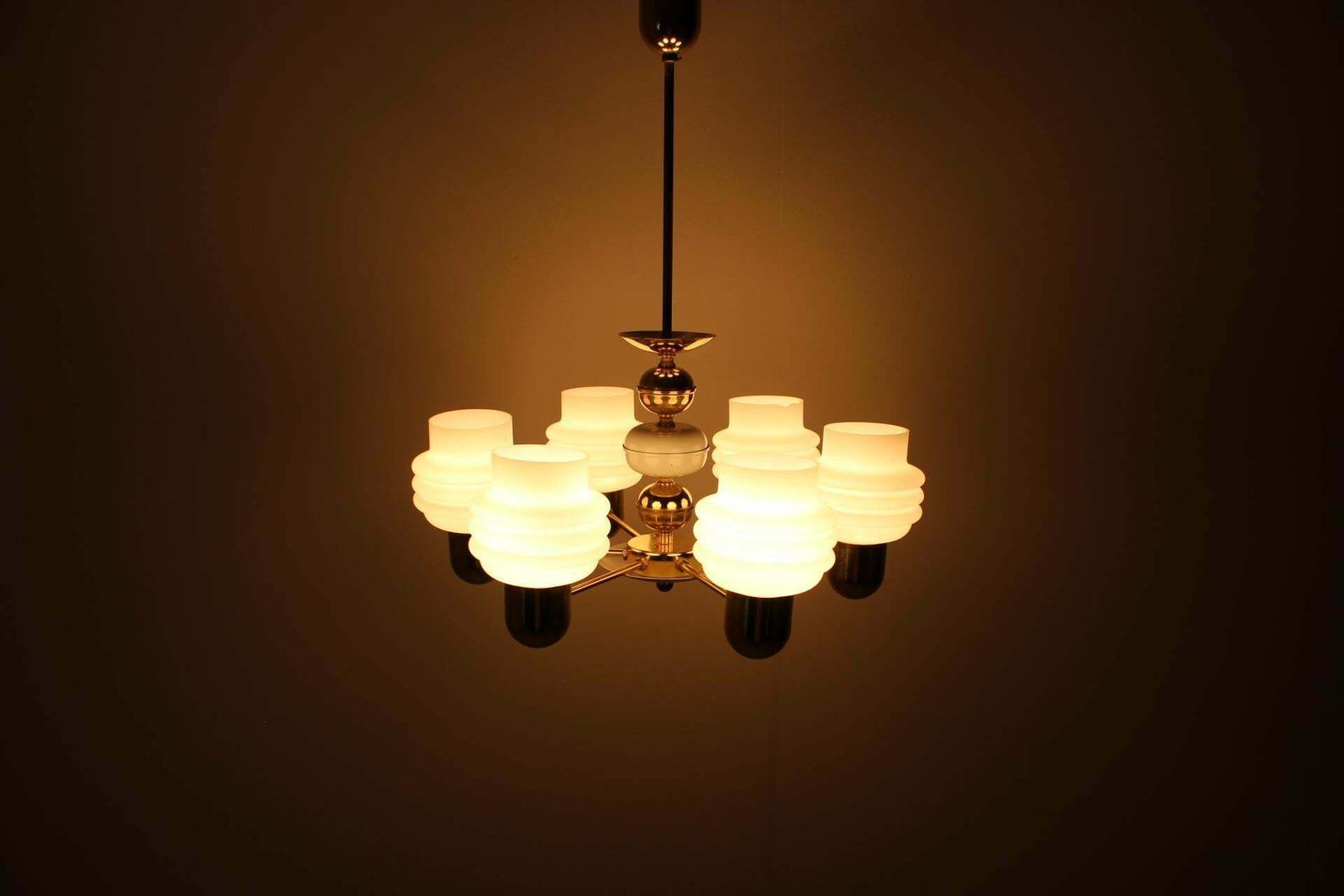 photo buy Golden Chandelier By Kamenicky Senov, 1970s, Czechoslovakia