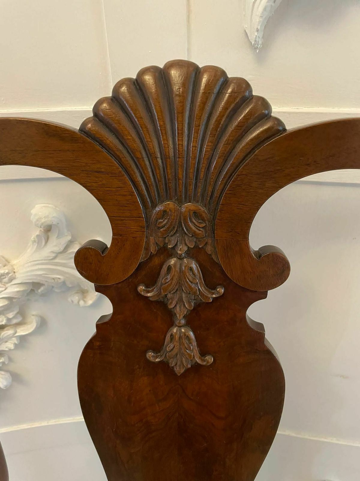 Outstanding Quality Set Of 10 Antique 19th Century Walnut Dining Chairs photo furniture
