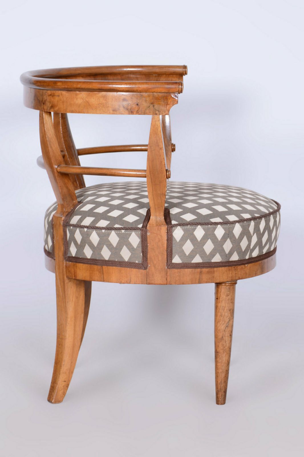Restored Biedermeier Armchair, Cherry Tree, Upholstery, Austria, 1820s photo for sale