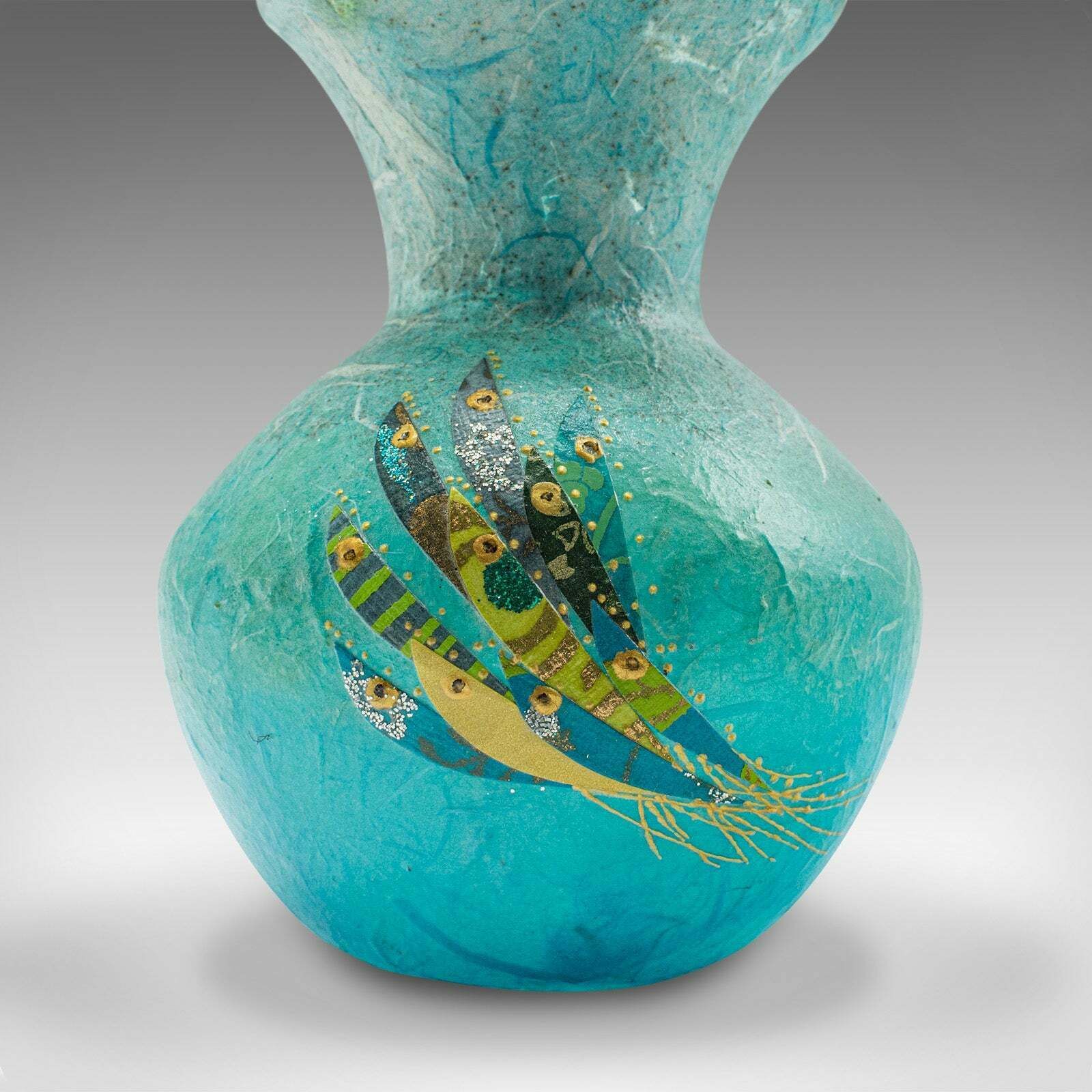 photo furniture Contemporary Candle Holder, English, Art Glass, Straw Silk, Votive, Posy Vase