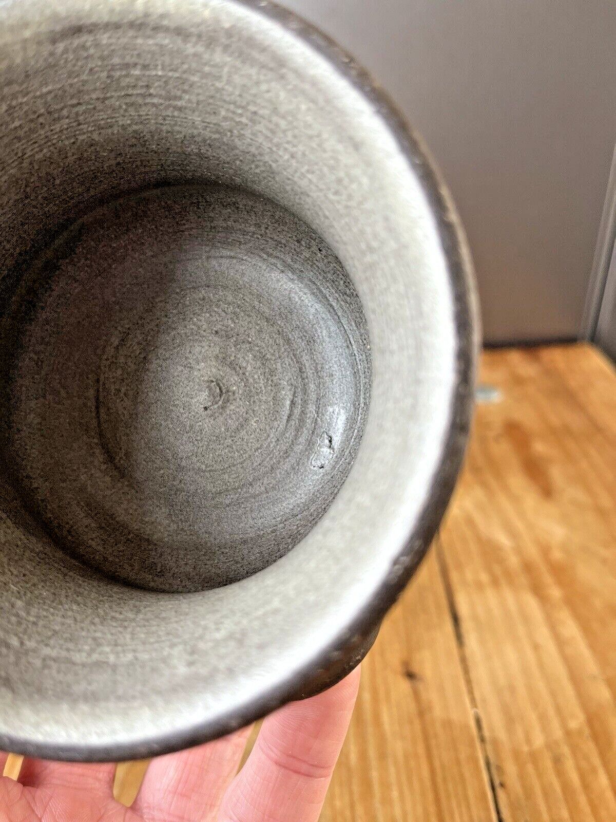 60s Mid Century Swedish Alignsas Keramik Ulla Winblad Striped Urn Vase Dish Bowl photo vintage