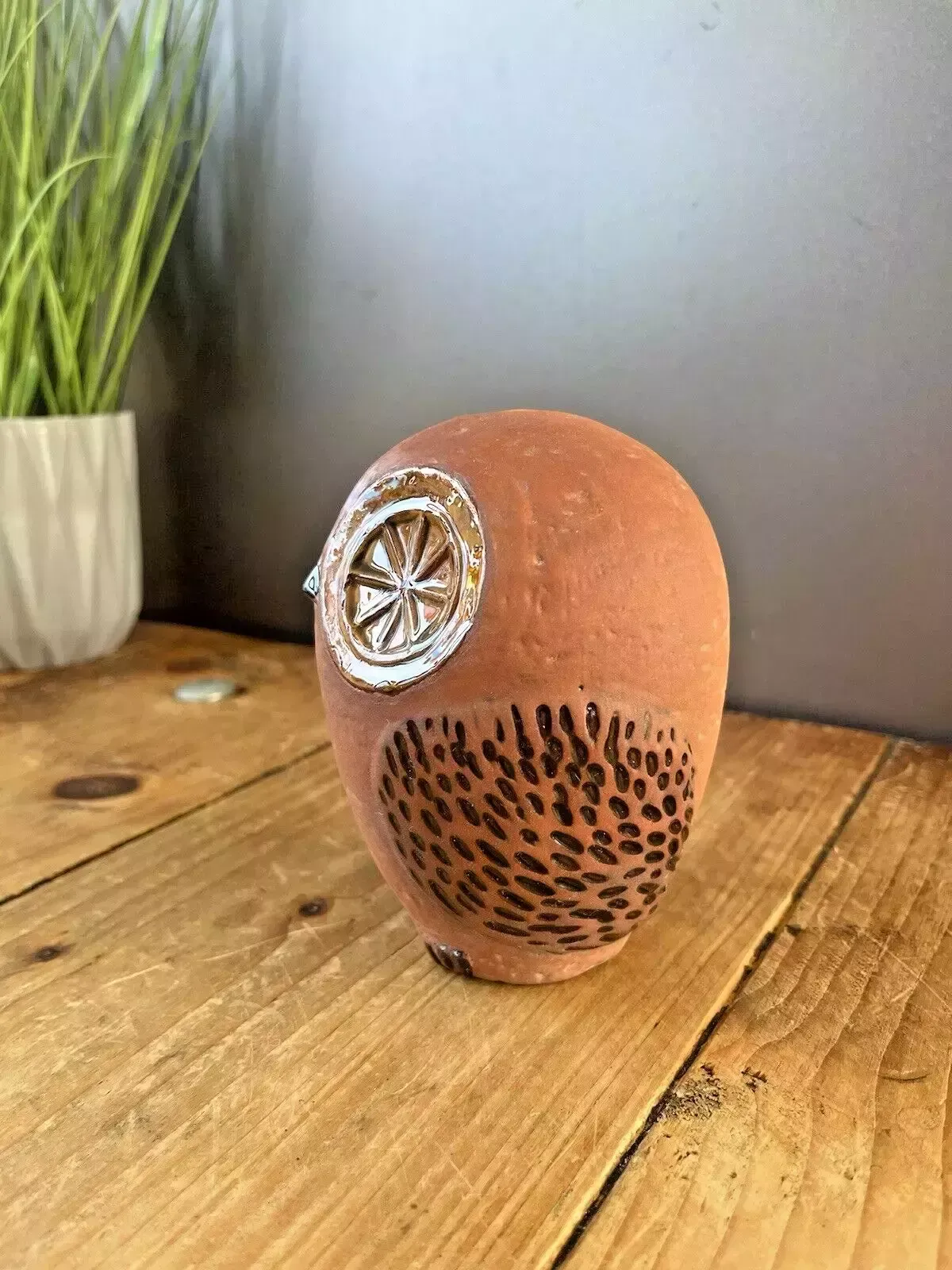 V.Rare 60's Mid Century Modern Swedish Rorstrand Folk Owl Money Bank Box & Coins photo Home Decor