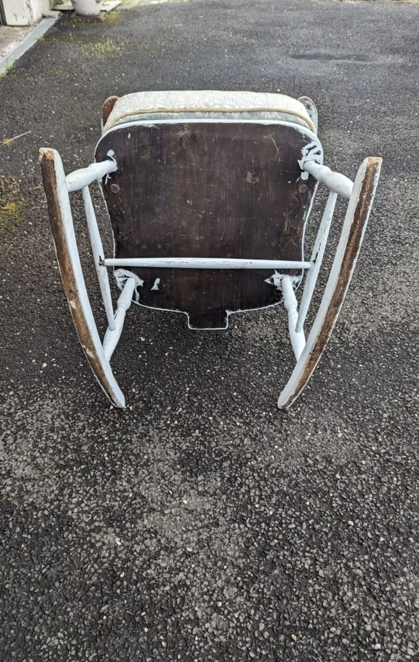 Vintage Windsor Beechwood And Elmwood Rocking Chair, 1970 photo furniture