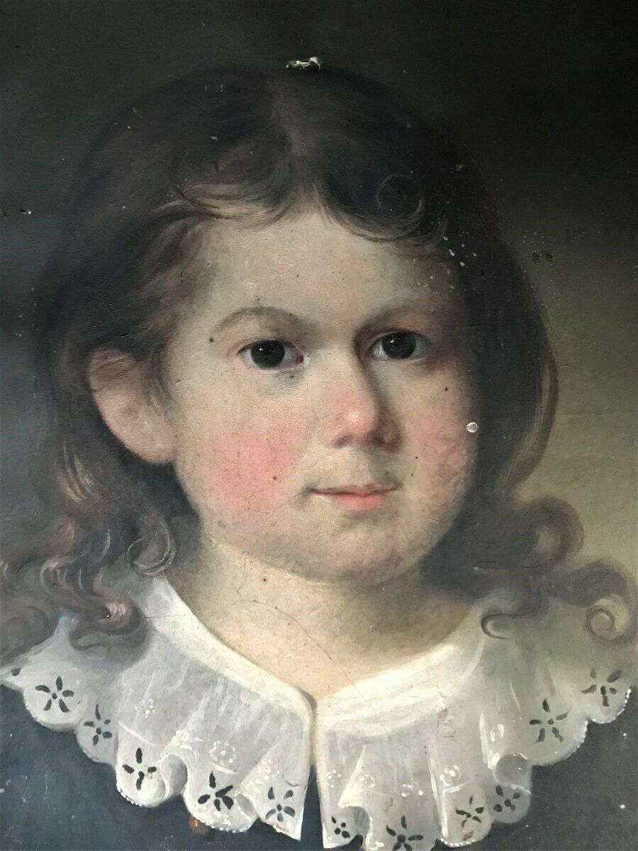 19th Century Portrait Of Young French Boy . photo vinterior