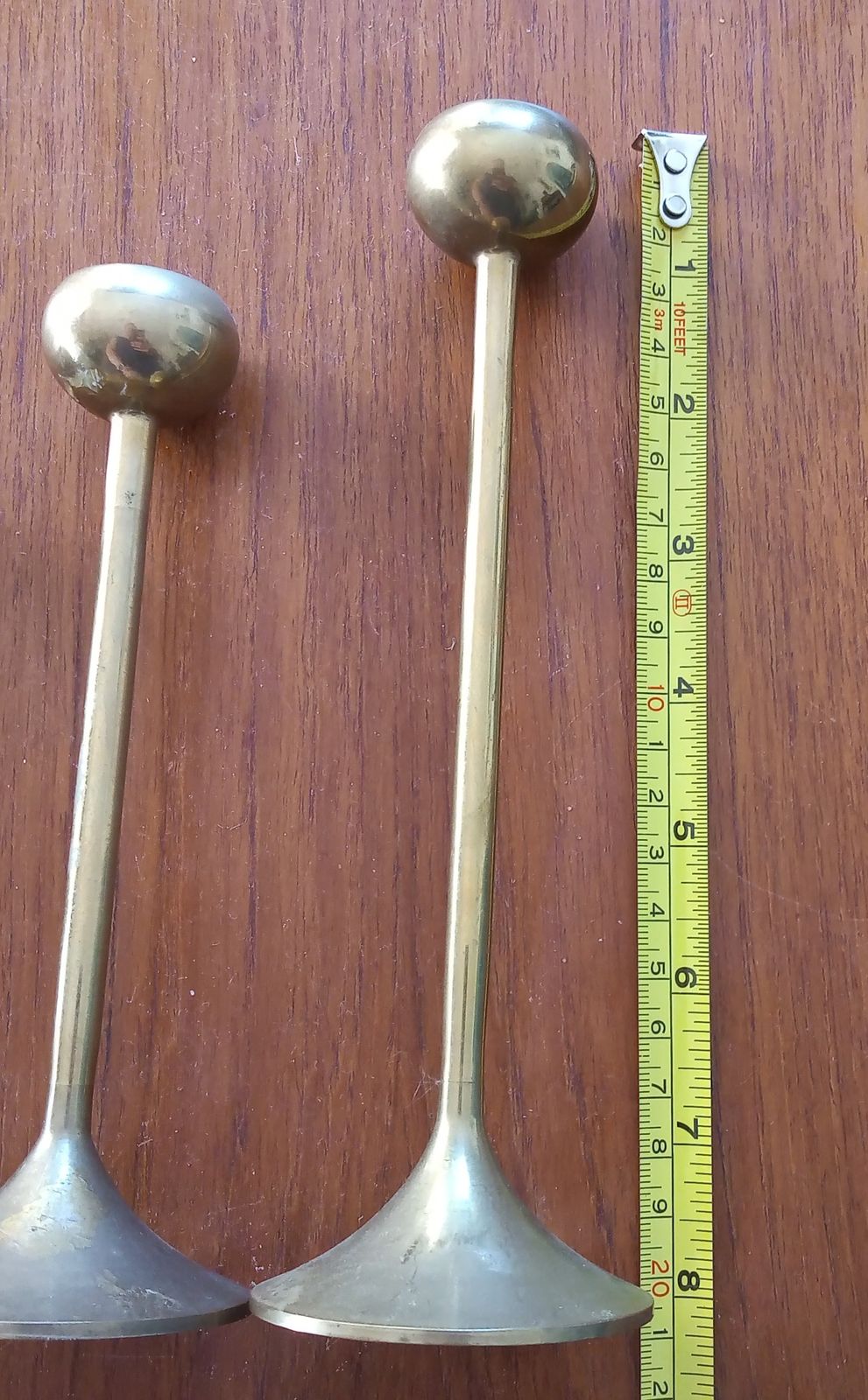 1960s Swedish Set Of 5 Brass Tulip Candle Holders photo furniture