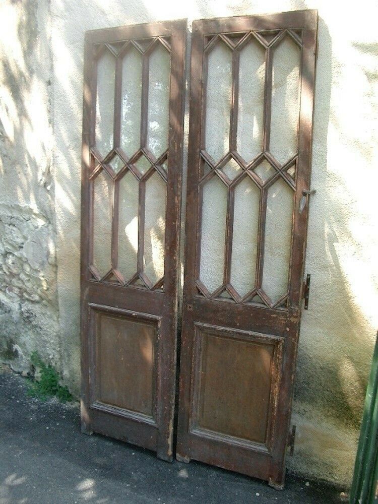 Pair Of Multipane Entry Doors From A Manor House In France photo furniture