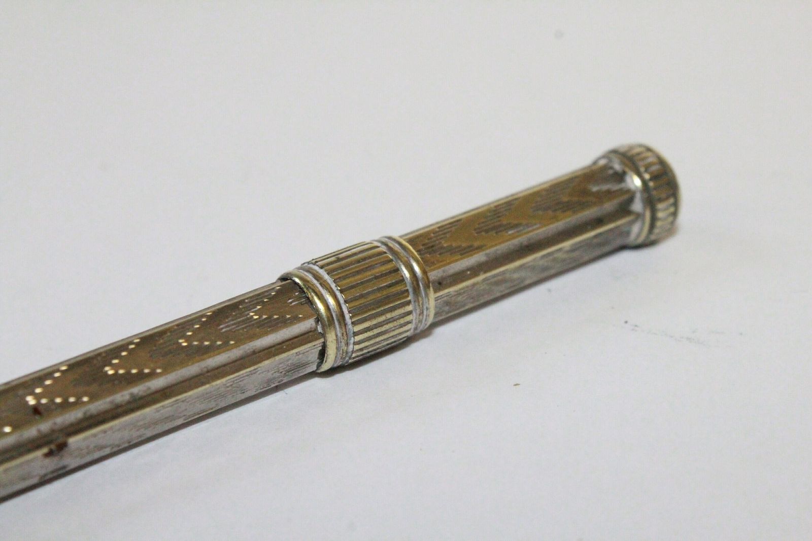 photo furniture Antique Dip Pen And Pencil With Inkwell, Tray And Letter.