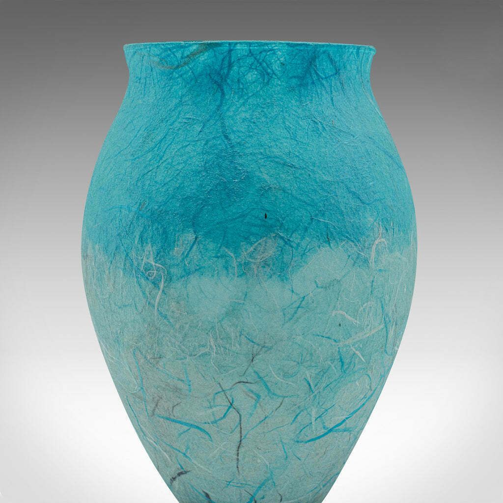 photo furniture Contemporary Flower Bouquet Vase, English, Art Glass, Straw Silk, Baluster Urn