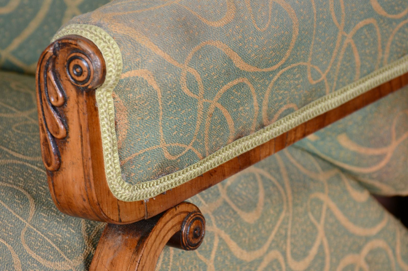 Restored Biedermeier Armchair, Walnut, Spruce, Beech, Czech, 1830s photo vinterior