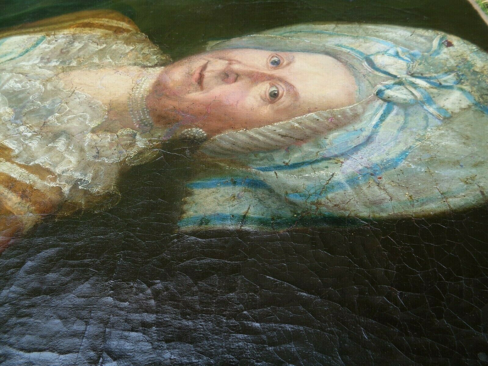 Fine Portrait In Oil Of 18thc. French 'Noble' Woman photo vinterior