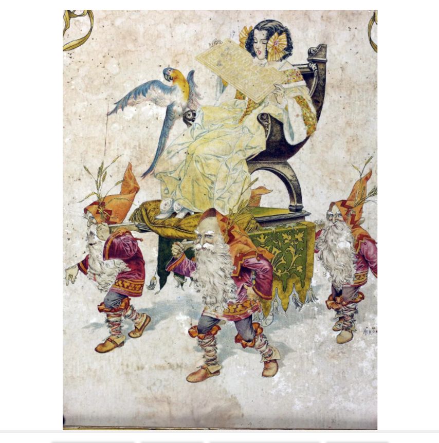 Rare 1890's Art Nouveau Era Showcard From France photo furniture